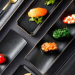nordic style ceramic sushi plate