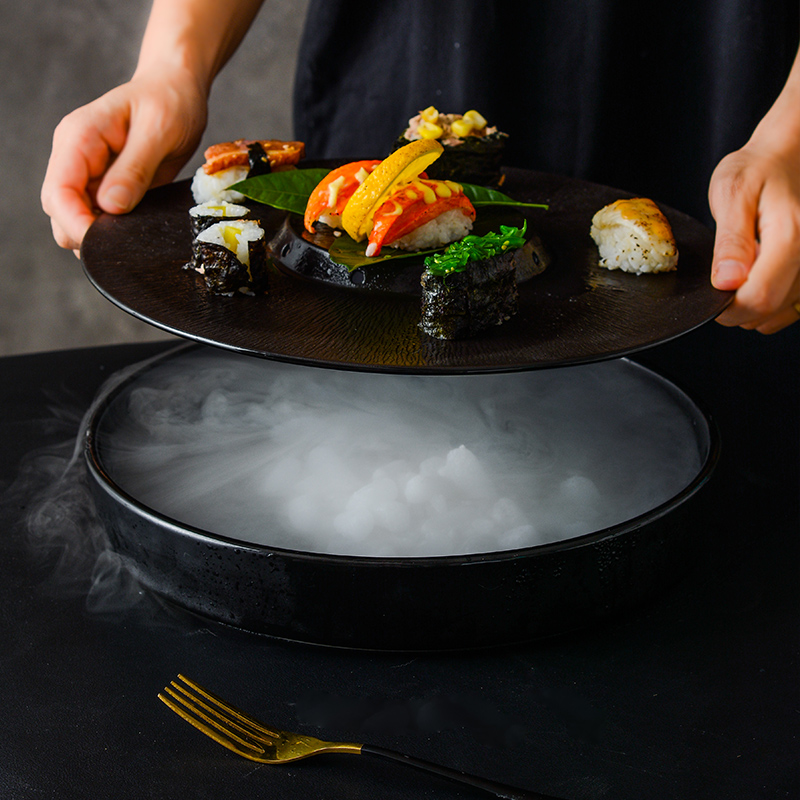 artistic dry ice plate series