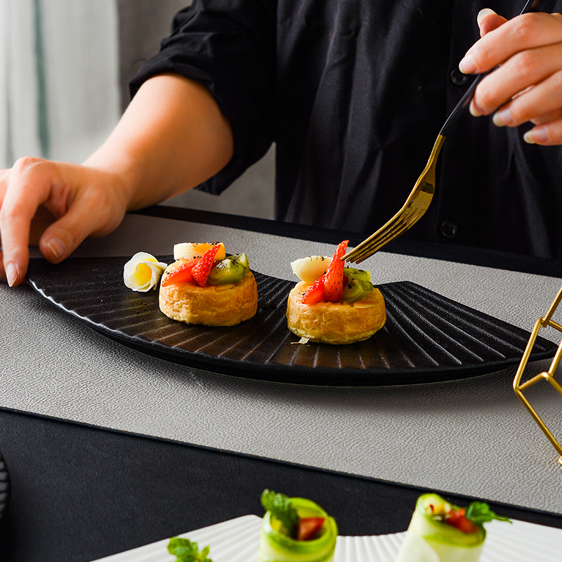 creative fan shaped plate series